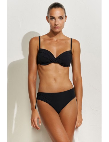 Maryan mehlhorn - bikini con top torto con drappeggio, black-sand-caramel 5520+130 504 006 - 12647