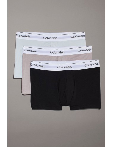 Ck - boxer aderenti in confezione da 3 - modern cotton 000nb3963a-psw  cenere, beige, nero - 13830