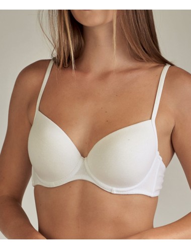 Parisblue - reggiseno balconcino in cotone 117954 elen bianco - 13109