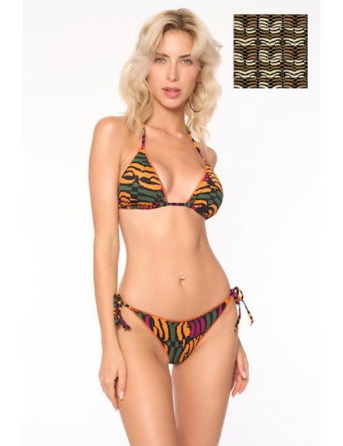 Miss bikini - triangolo priletta + slip brasile v3160s sniper ink mietma - 11323