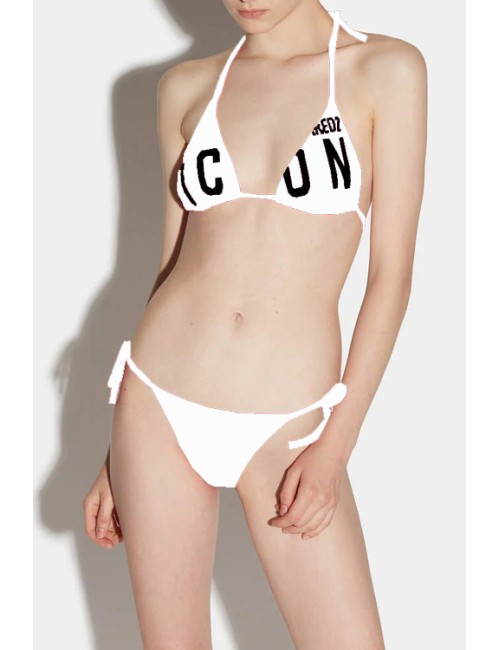 Dsquared2 - bikini triangolo + slip lacci bianco d6bx6336+d6b08336 110 - 11518