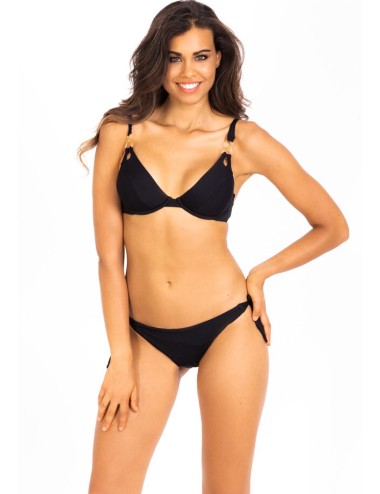 Miss bikini - triangolo ferretto coppa d con anelli e slip lacci v1084t+1085b mipr d - 8043