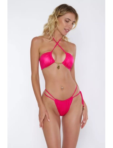 Miss bikini - fascia incrociata ovali oro + slip scorr. v4112s hamptons glfu - 12685