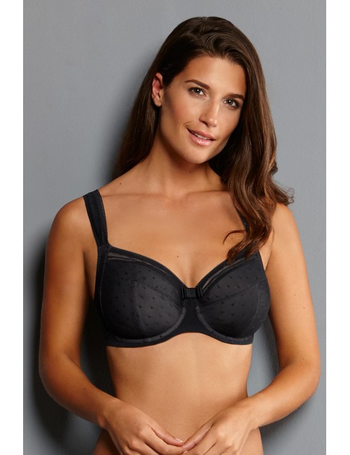 Rosa faia - reggiseno con ferretto emily 5202 nero - 7820