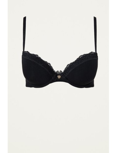 Twinset - reggiseno push-up con pizzo 222ll6b00 00006 nero - 10907