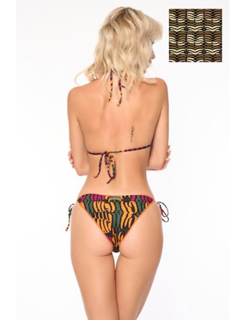 Miss bikini - triangolo priletta + slip brasile v3160s sniper ink mietma - 11323