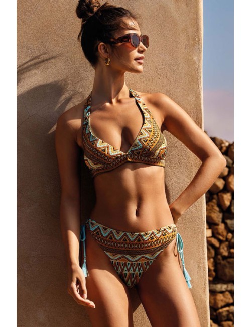 Vacanze italiane - bikini triangolo nocciola vi24-040 multicolor - 12824