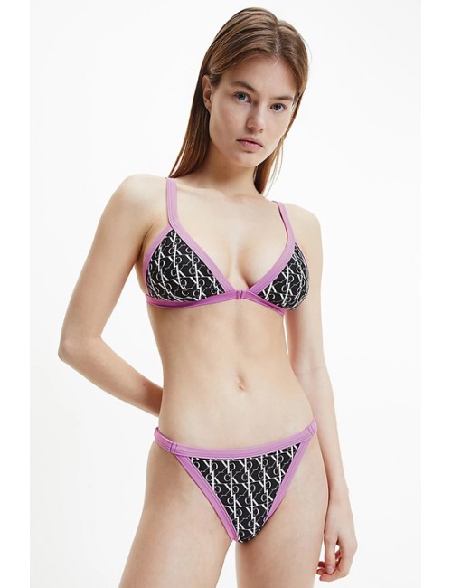 Ck - bikini triangolo e slip ck one kw0kw01747-1704-0gj nero - 9839