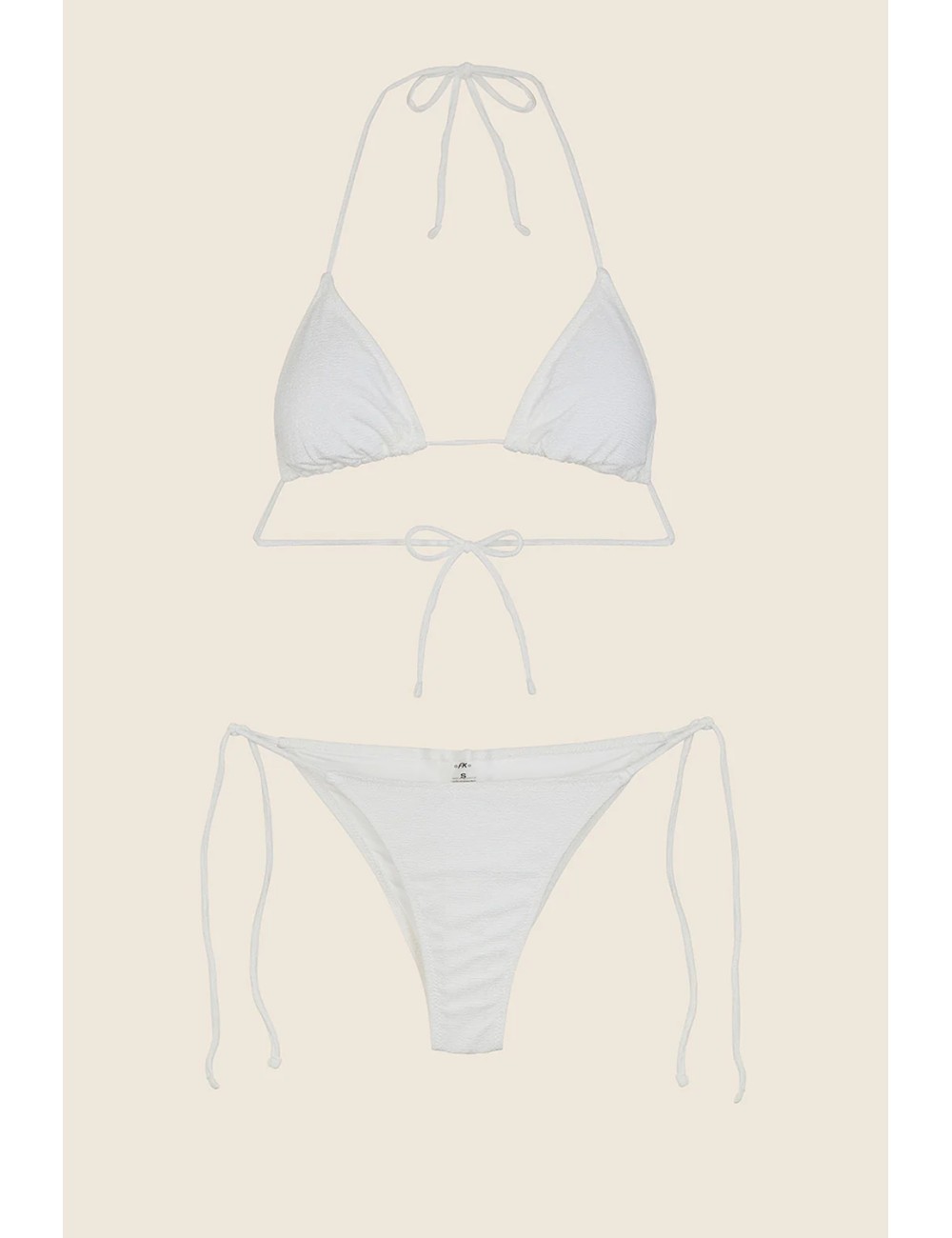 Effek - bikini triangolo con slip regolabile bianco fk25-1140wh - 14189