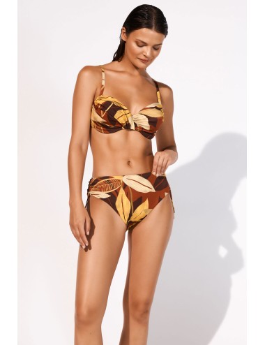 Maryan mehlhorn - bikini con top deep botanic copper e slip alto regolabile 5520+800 611 343 - 14258