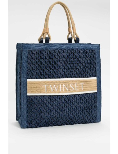 Twinset - borsa shopper in paglia intrecciata 251lm8ahh 11956 - 14251