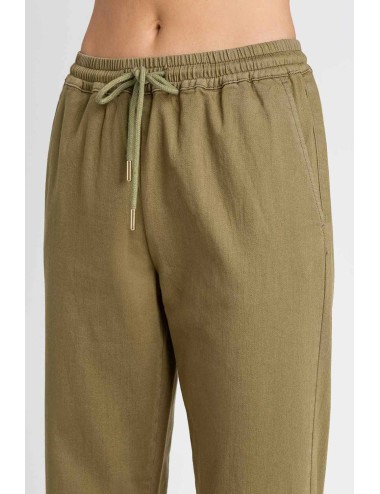 Twinset - pantalone new york in cotone 251ll22aa 03722 olive - 14275