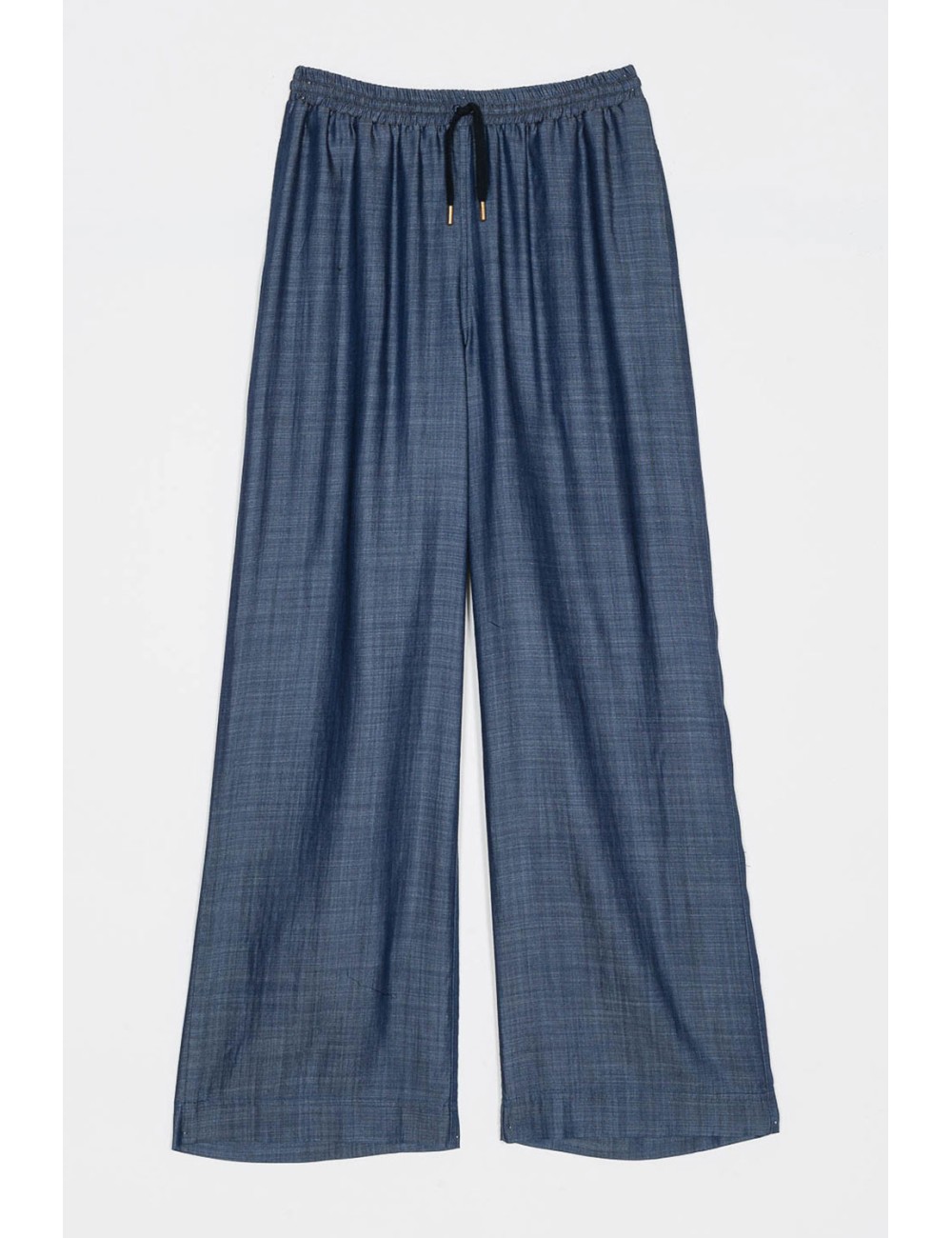 Twinset - pantalone palazzo blu denim 251ll2dee 12351 - 14277