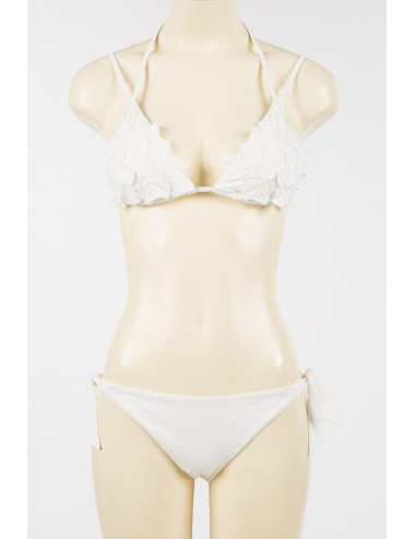 Twinset - bikini triangolo e slip brasiliano 251lmmv22 00632 bianco sugar - 14298