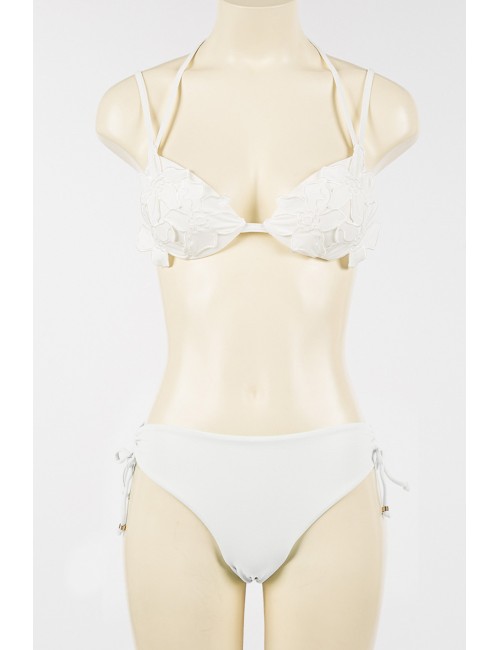 Twinset - bikini push-up e slip alto 251lmmv44 00632 bianco sugar - 14299