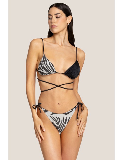 4giveness - triangolo e slip laccetti zebra night 125wbwbk4908 200 - 14308