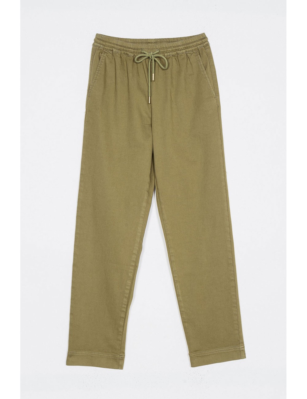 Twinset - pantalone new york in cotone 251ll22aa 03722 olive - 14275