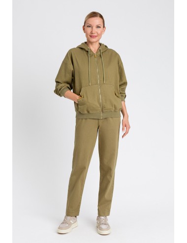 Twinset - pantalone new york in cotone 251ll22aa 03722 olive - 14275