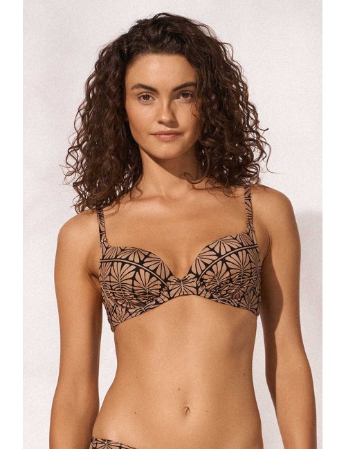 Watercult - bikini con coppe caramel/black 7370+697 062 836