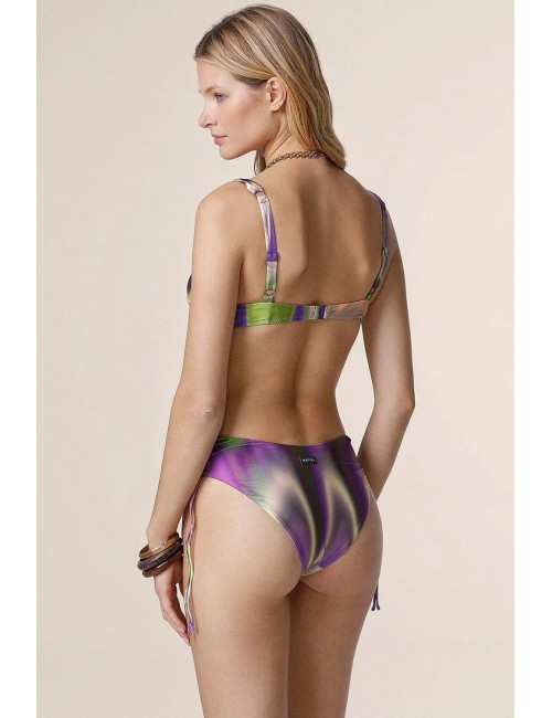 Mefui - bikini con ferretto e slip  americano coprente fantasia mf25-0441x21