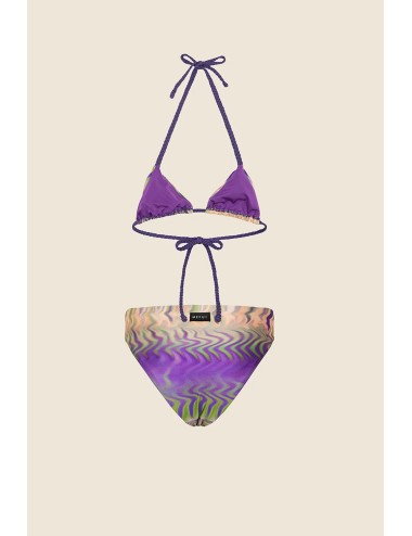 Bikini triangolo con slip fisso fantasia mj25-0300-x20