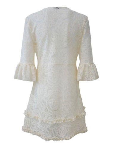 Drycri - abito pizzo con sottoveste lucy